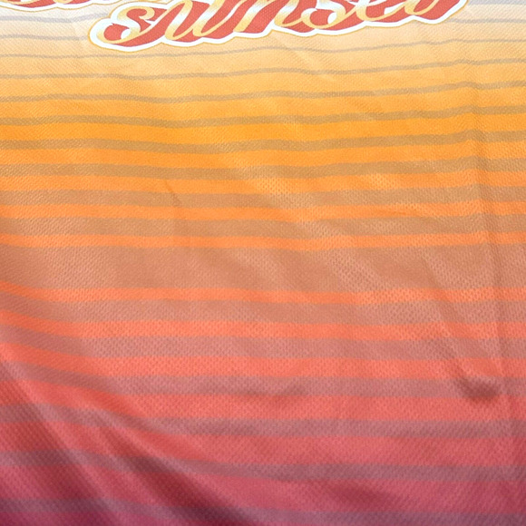 Flan Labs Caramel Sunset Soccer Jersey Mens XL Multicolor Ombre Street Sporty - Picture 12 of 12